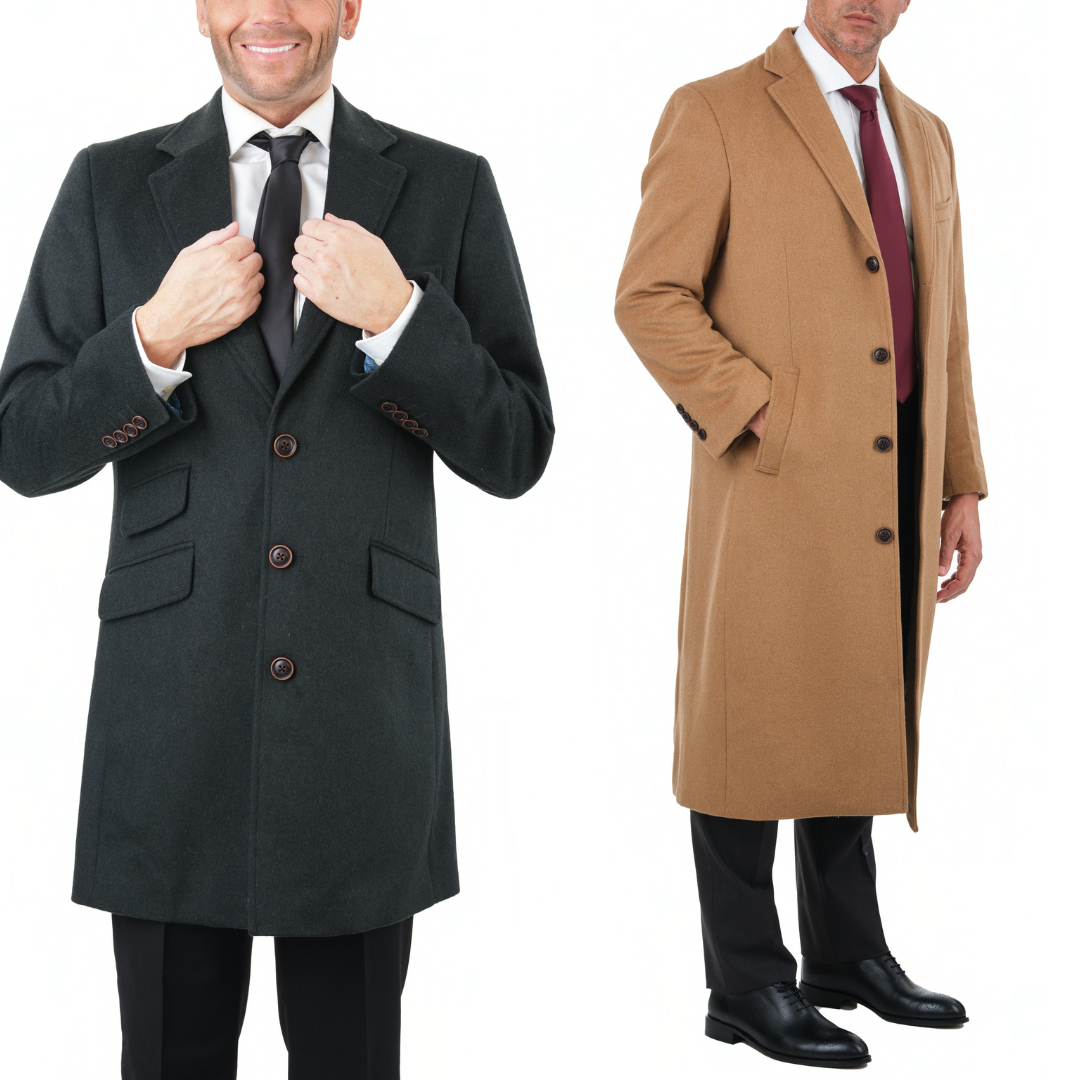 3/4 length car coat and full length overcoat