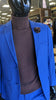 photo of blue suit with gray turtleneck on mannequin