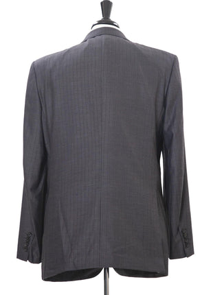 Brioni Mens 44R Charcoal Gray Tonal Stripe Classic Fit 2 Piece Suit