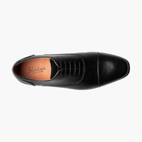 Thumbnail for Florsheim Mens Postino Solid Black Oxford Cap Toe Leather Dress Shoes