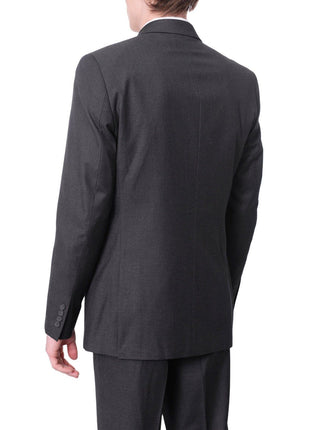 Raphael Slim Fit Solid Medium Gray Two Button Suit