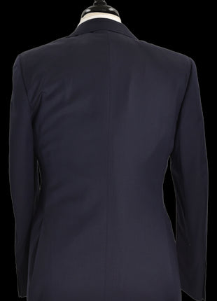 Canali Men's Solid Navy Classic Fit 100% Wool Suit 36R