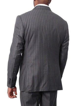 Italiano Men's Gray Pinstripe Wool Slim Fit Suit