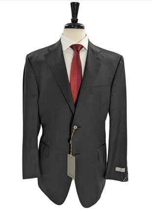 Canali Men's Charcoal Classic Fit 100% Wool Suit 46R