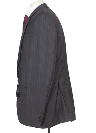 Emporio Armani G Line 44L Mens Charcoal Striped 100% Wool Slim Fit 2 Piece Suit