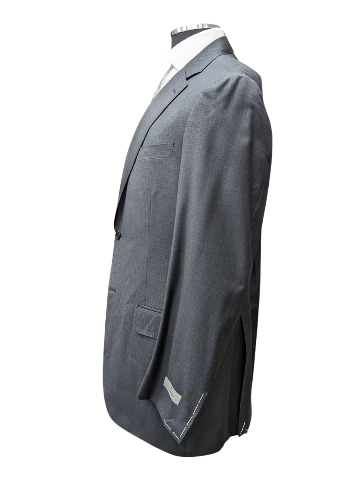 Canali 1934 Mens Gray Check 44L Drop 7 100% Wool 2 Button 2 Piece Suit