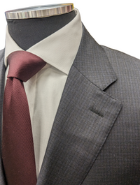 Thumbnail for Canali 1934 Mens Gray Check 44L Drop 7 100% Wool 2 Button 2 Piece Suit