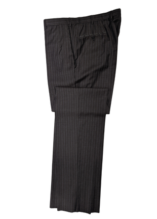 Brioni Charcoal Pinstripe 100% Wool Suit 42R