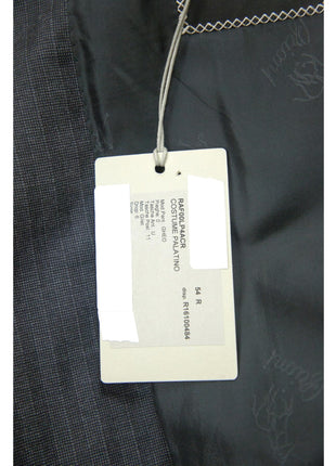 Brioni Mens 44R Charcoal Gray Tonal Stripe Classic Fit 2 Piece Suit