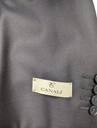 Thumbnail for Canali 1934 Mens Solid Navy Blue 44L Drop 7 100% Wool 2 Piece Suit