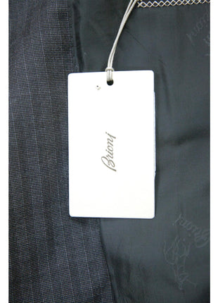 Brioni Mens 44R Charcoal Gray Tonal Stripe Classic Fit 2 Piece Suit