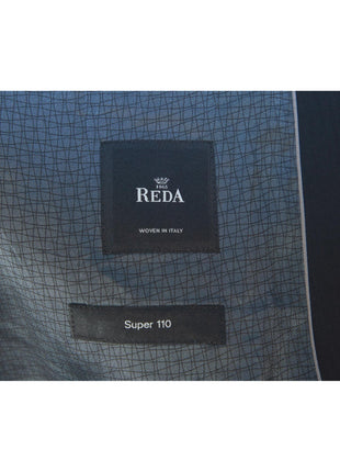 Hugo Boss Mens 42L Black Striped 100% Italian Super 110s Wool Slim Fit Suit