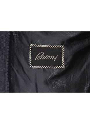 Brioni Mens 44R Charcoal Gray Tonal Stripe Classic Fit 2 Piece Suit