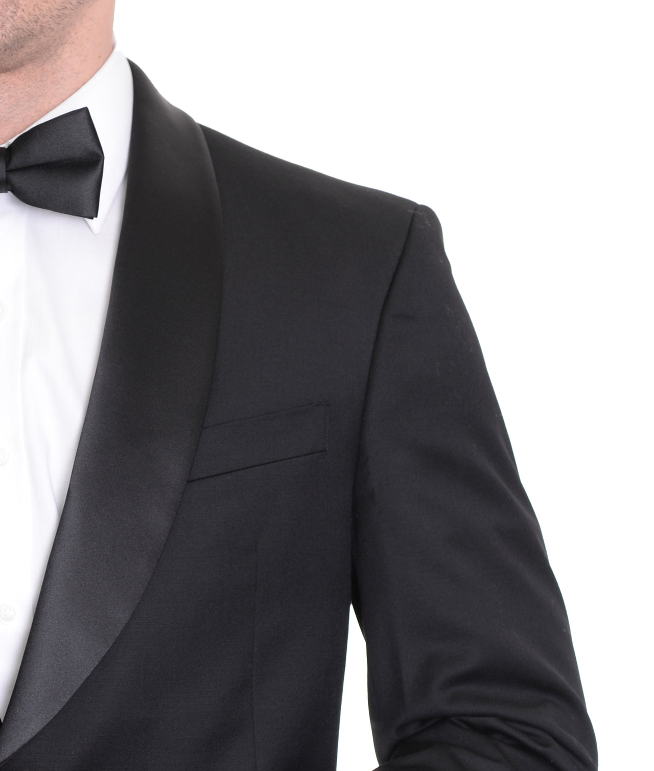 Men's Slim Fit 1 Button Shawl Lapel Black Tuxedo Suit