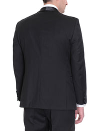 Thumbnail for Men's Slim Fit 1 Button Shawl Lapel Black Tuxedo Suit