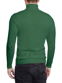 Thumbnail for Arthur Black Men's Hunter Green Pullover Cotton Blend Turtleneck Sweater Shirt