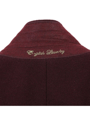 English Laundry Wool Blend Breasted Burgundy Top Coat