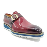 Thumbnail for Carrucci Mens Red Patent Leather Slip On Loafer Leather Dress Shoes