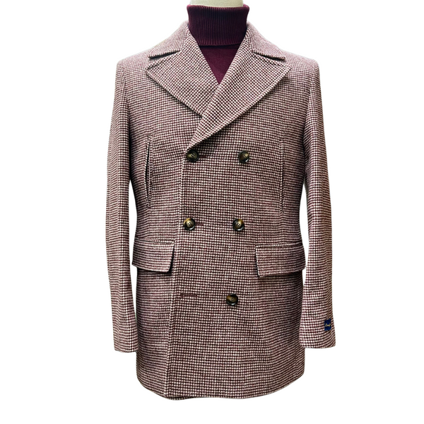 Mens Classic Fit Full Length Single Breasted Wool Cashmere Overcoat