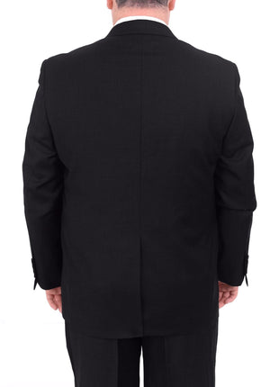 Men's Sartoria Mazara Portly Fit Executive Cut Black Two Button Wool Suit