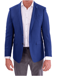 Thumbnail for Blujacket BLAZERS 40L Blujacket Mens Blue Reda Wool Trim Fit 2 Button Blazer Sportcoat
