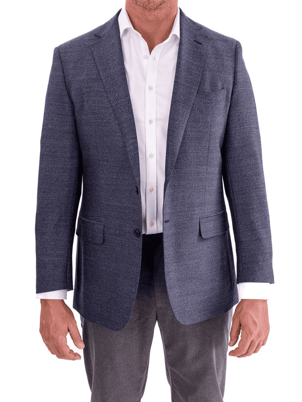 Textured blue shop blazer
