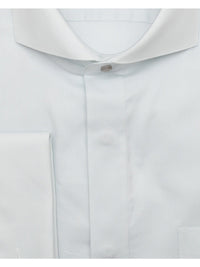 Thumbnail for Brand M SHIRTS Mens Cotton Gray Striped Classic Fit Cutaway Collar Stretch Dress Shirt
