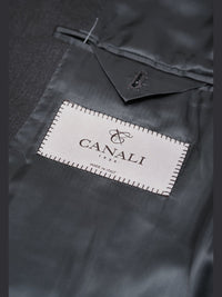 Thumbnail for Canali 1934 Mens Solid Charcoal Gray 44R Drop 7 100% Wool 2 Piece Suit