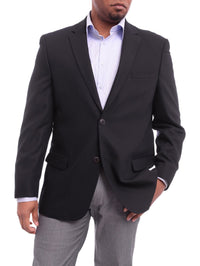 Thumbnail for Caravelli BLAZERS Caravelli Classic Fit Navy Blue Hopsack Weave Two Button Stretch Blazer Sportcoat