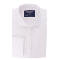 Thumbnail for Christopher Morris Extra Slim Fit Cotton Non-Iron White French Cuff Dress Shirt