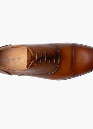 Florsheim Mens Postino Cognac Brown Oxford Cap Toe Leather Dress Shoes
