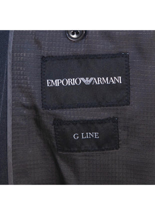 Emporio Armani G Line 44L Mens Charcoal Striped 100% Wool Slim Fit 2 Piece Suit