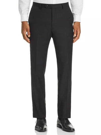 Men's John Varvatos Black 100% Wool Travis Model Slim Fit Dress Pants