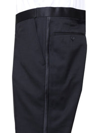 Thumbnail for Raphael TUXEDOS Raphael Solid Black Tuxedo Tux Suit With Satin Stripe On Pants