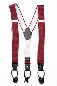 Thumbnail for AR Burgundy Suspenders - The Suit Depot