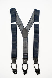 Thumbnail for AR Navy Stripe Suspenders - The Suit Depot