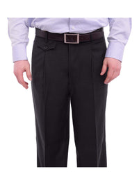Thumbnail for Apollo King PANTS Apollo King Classic Fit Solid Charcoal Single Pleated Wide Leg Wool Dress Pants