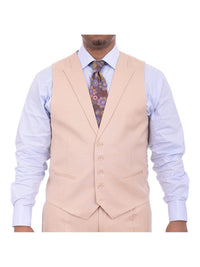 Thumbnail for Apollo King THREE PIECE SUITS Apollo King Classic Fit Solid Tan With Subtle Sheen Three Piece Wool Suit