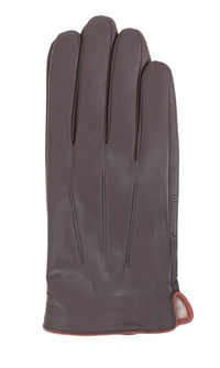 Thumbnail for Ariston Ariston Mens Solid Brown Touch Screen Leather Gloves