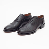 Thumbnail for Ariston SHOES 8 Ariston Mens Black Oxford Lace-up Leather Dress Shoes