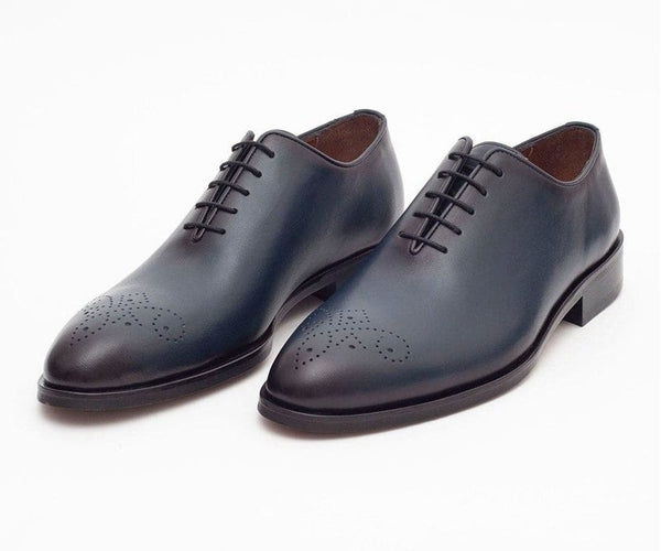 mens navy blue leather dress shoes Shop Brogue Oxford M1310