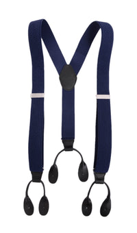 Thumbnail for Ariston Suspenders Mens Button Black Leather Braces Adjustable Y Back Suspenders Xlong Available