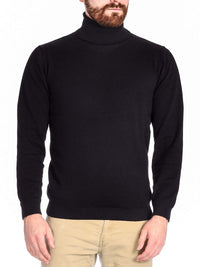 Thumbnail for Arthur Black Arthur Black Men's Black Pullover Cotton Blend Turtleneck Sweater Shirt