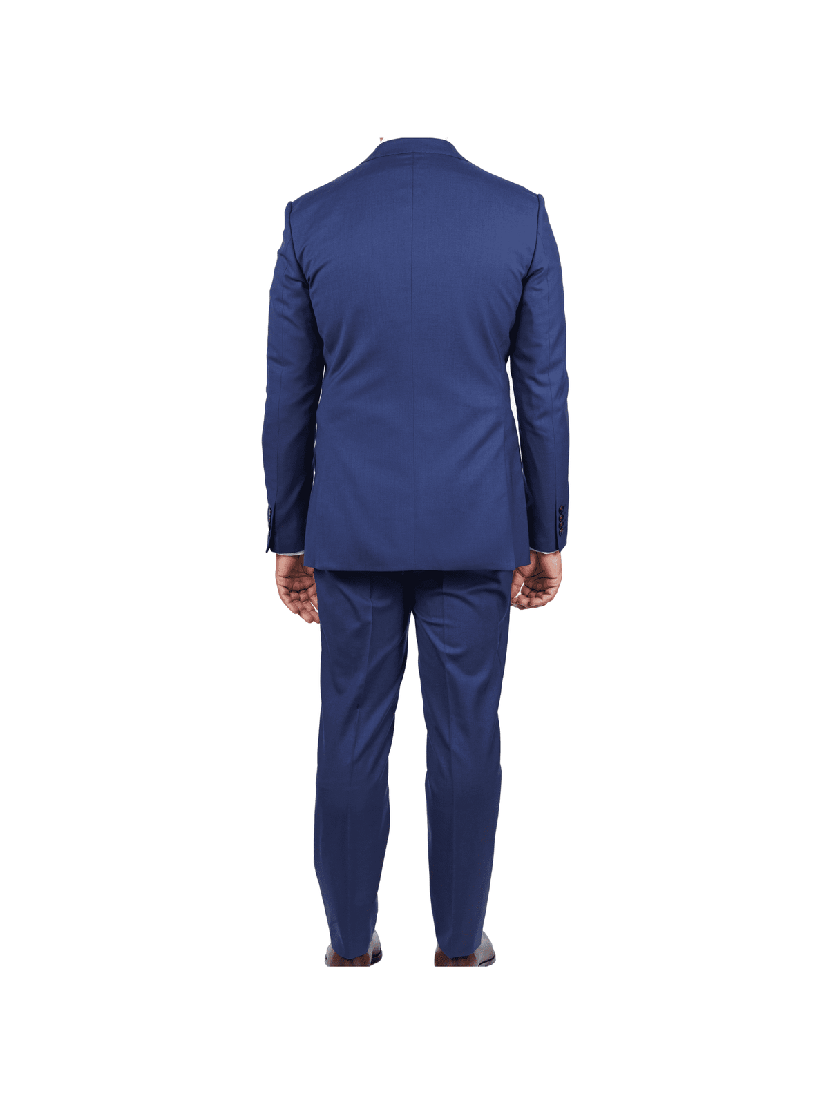 Arthur Black Arthur Black Slim Fit Solid Dark Blue Marzotto Gabardine Wool Peak Lapel Suit