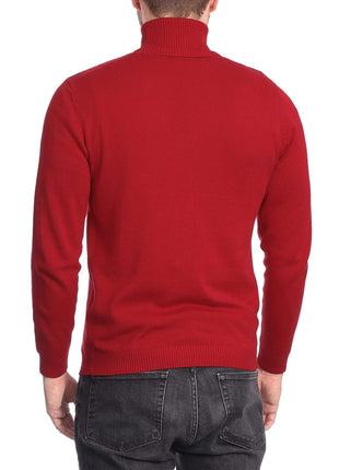 Arthur Black Default Category Migrated Arthur Black Men's Solid Red Pullover Cotton Blend Turtleneck Sweater Shirt