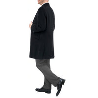 Thumbnail for Arthur Black Sale Coats The Suit Depot Men's Wool Cashmere Single Breasted Black 3/4 Length Top Coat