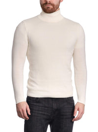 Thumbnail for Arthur Black SWEATERS Arthur Black Men's Solid Cream Pullover Cotton Blend Turtleneck Sweater Shirt