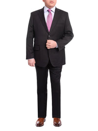 Thumbnail for Arthur Black TWO PIECE SUITS Men's Arthur Black Executive Portly Fit Black Pinstriped 2 Button Wool Suit