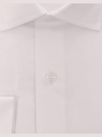Thumbnail for C.L. Shirts SHIRTS Men's Slim Fit Solid White Spread Collar Wrinkle Free 100% Cotton Dress Shirt