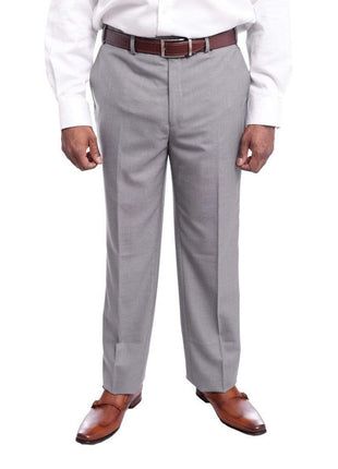 Calvin Klein Sale Pants Calvin Klein Body Slim Fit Solid Light Gray Flat Front Washable Dress Pants